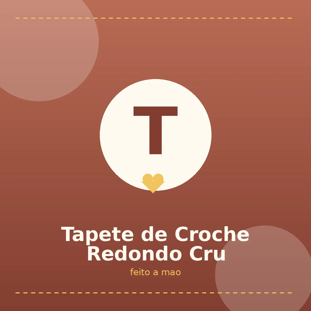 Tapete de Croche Redondo Cru