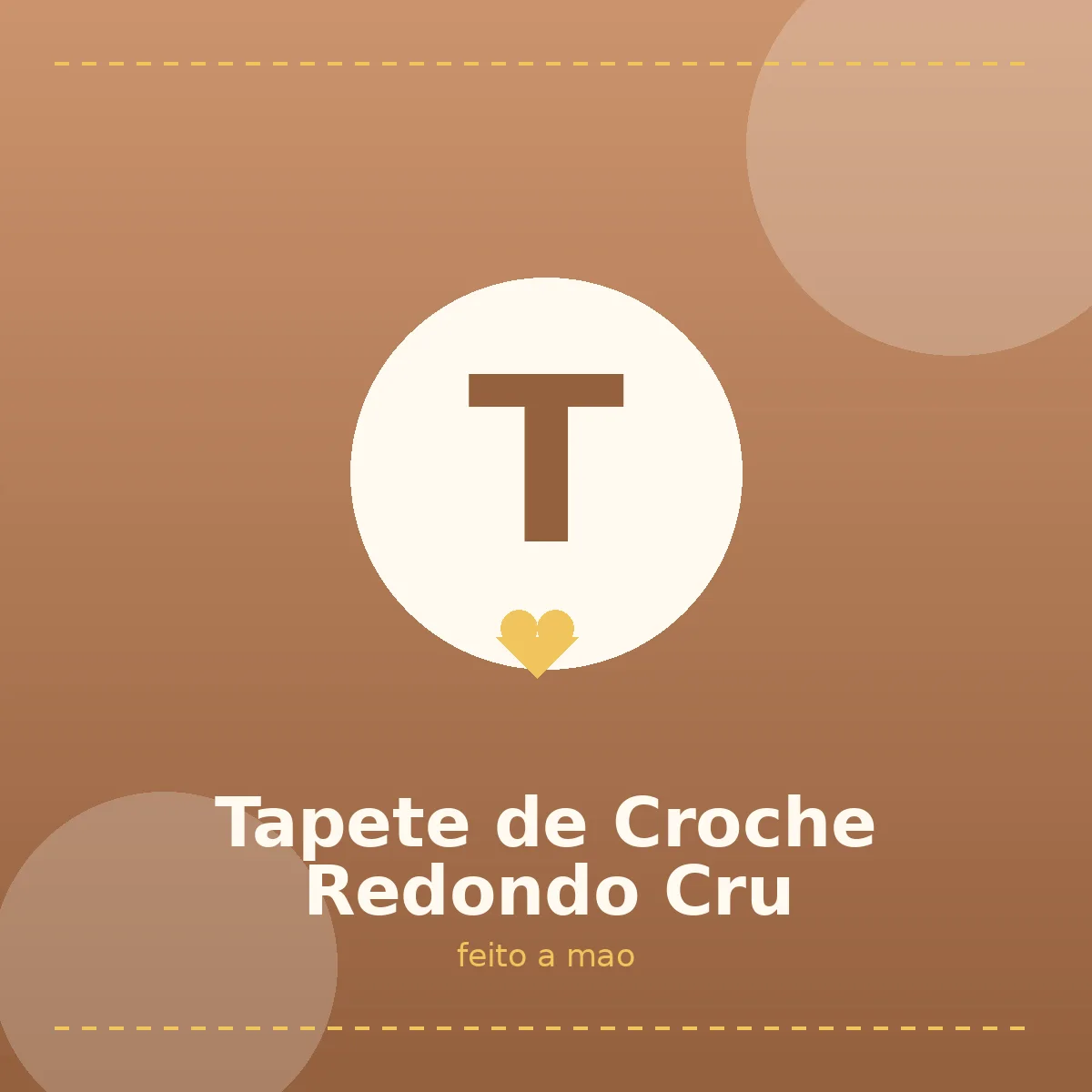 Tapete de Croche Redondo Cru - foto 2