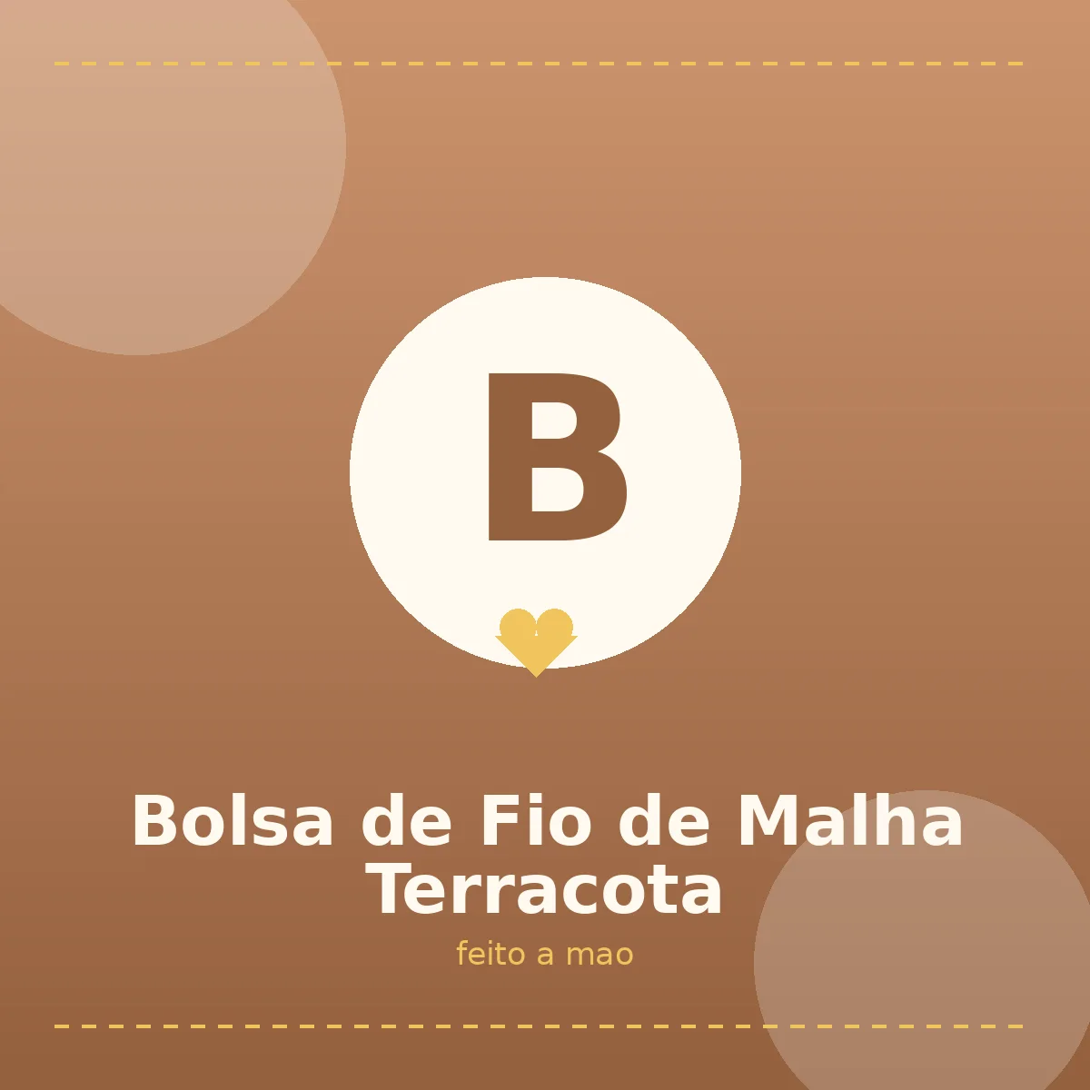 Bolsa de Fio de Malha Terracota