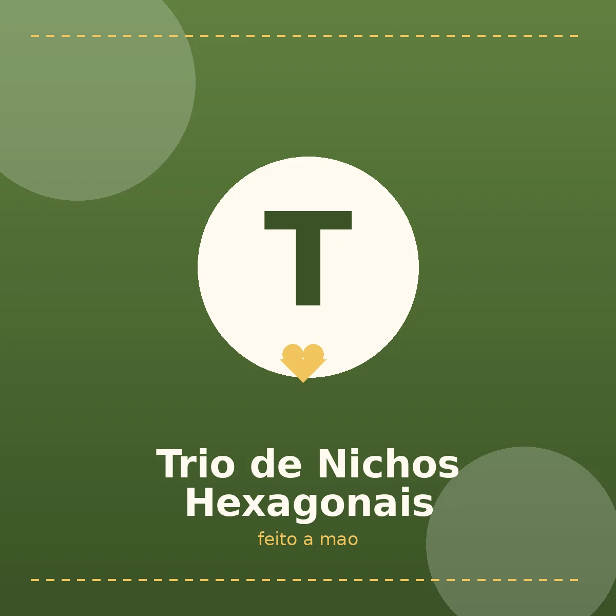 Trio de Nichos Hexagonais