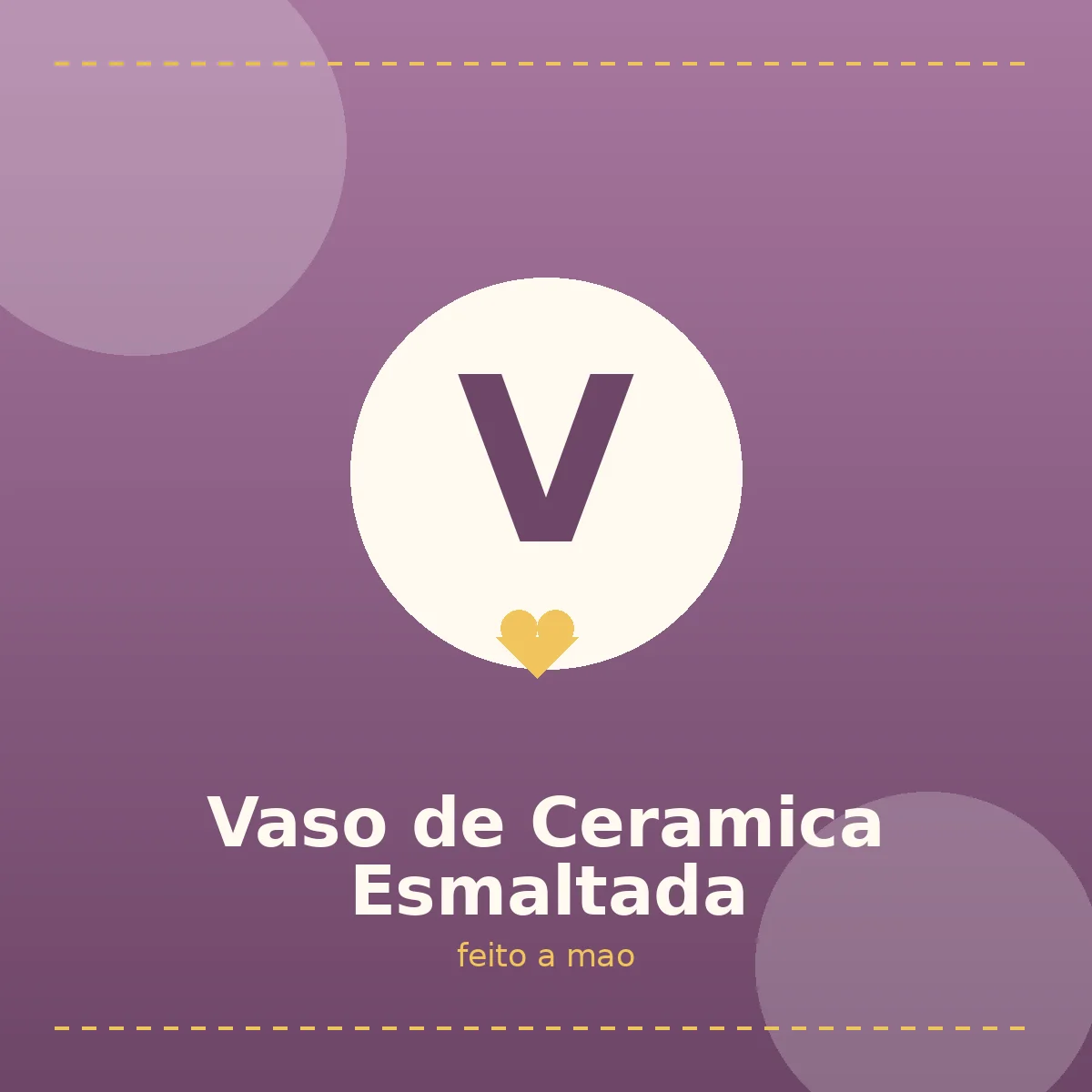 Vaso de Ceramica Esmaltada