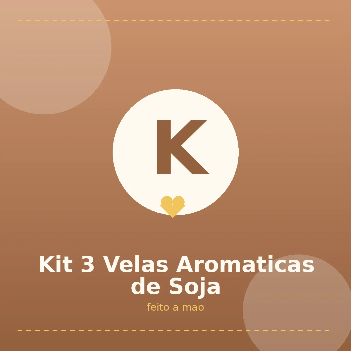 Kit 3 Velas Aromaticas de Soja
