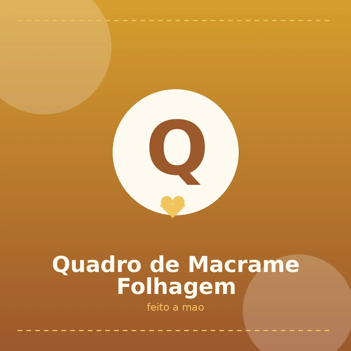 Quadro de Macrame Folhagem