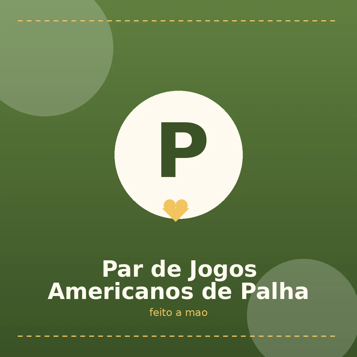 Par de Jogos Americanos de Palha