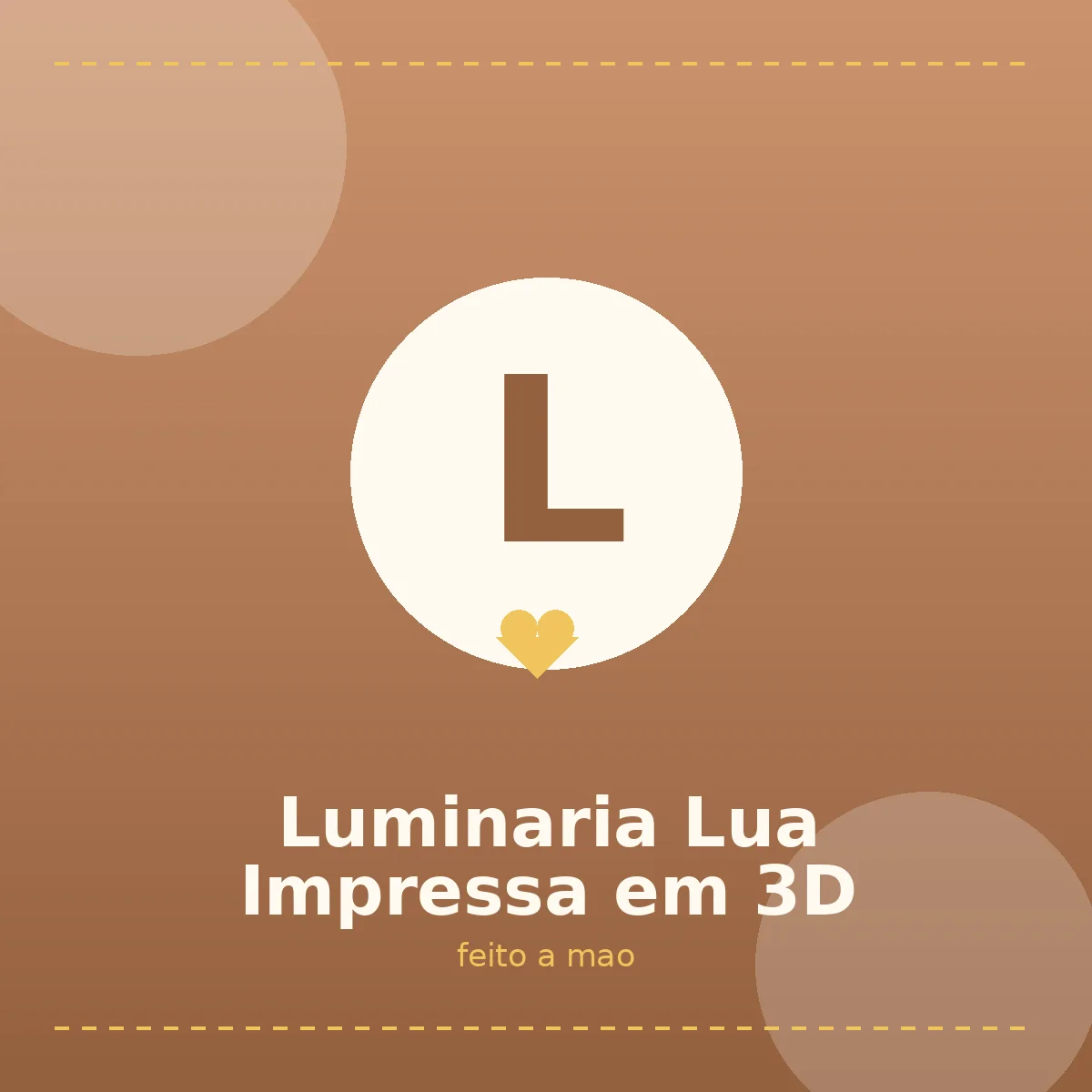 Luminaria Lua Impressa em 3D