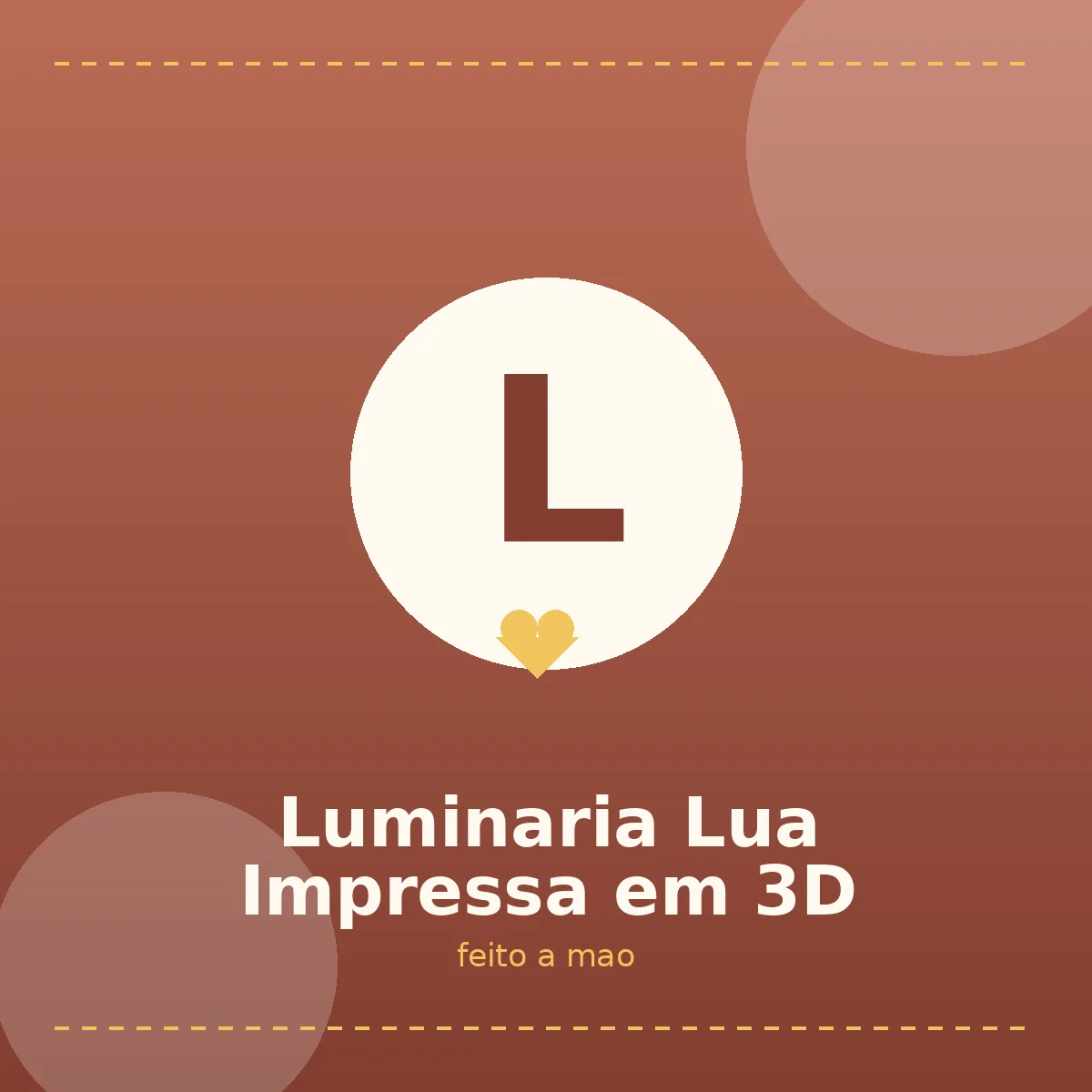 Luminaria Lua Impressa em 3D - foto 2