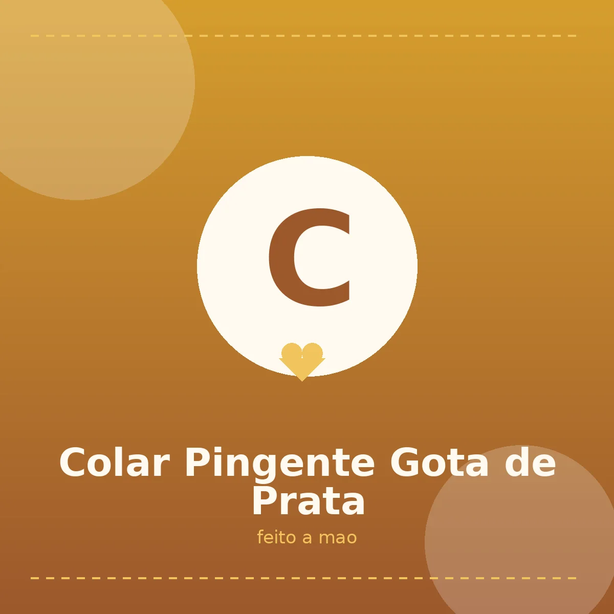 Colar Pingente Gota de Prata