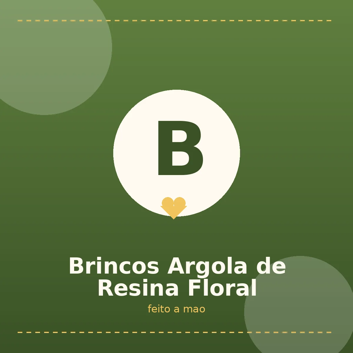 Brincos Argola de Resina Floral