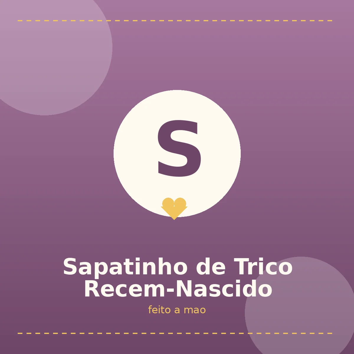 Sapatinho de Trico Recem-Nascido