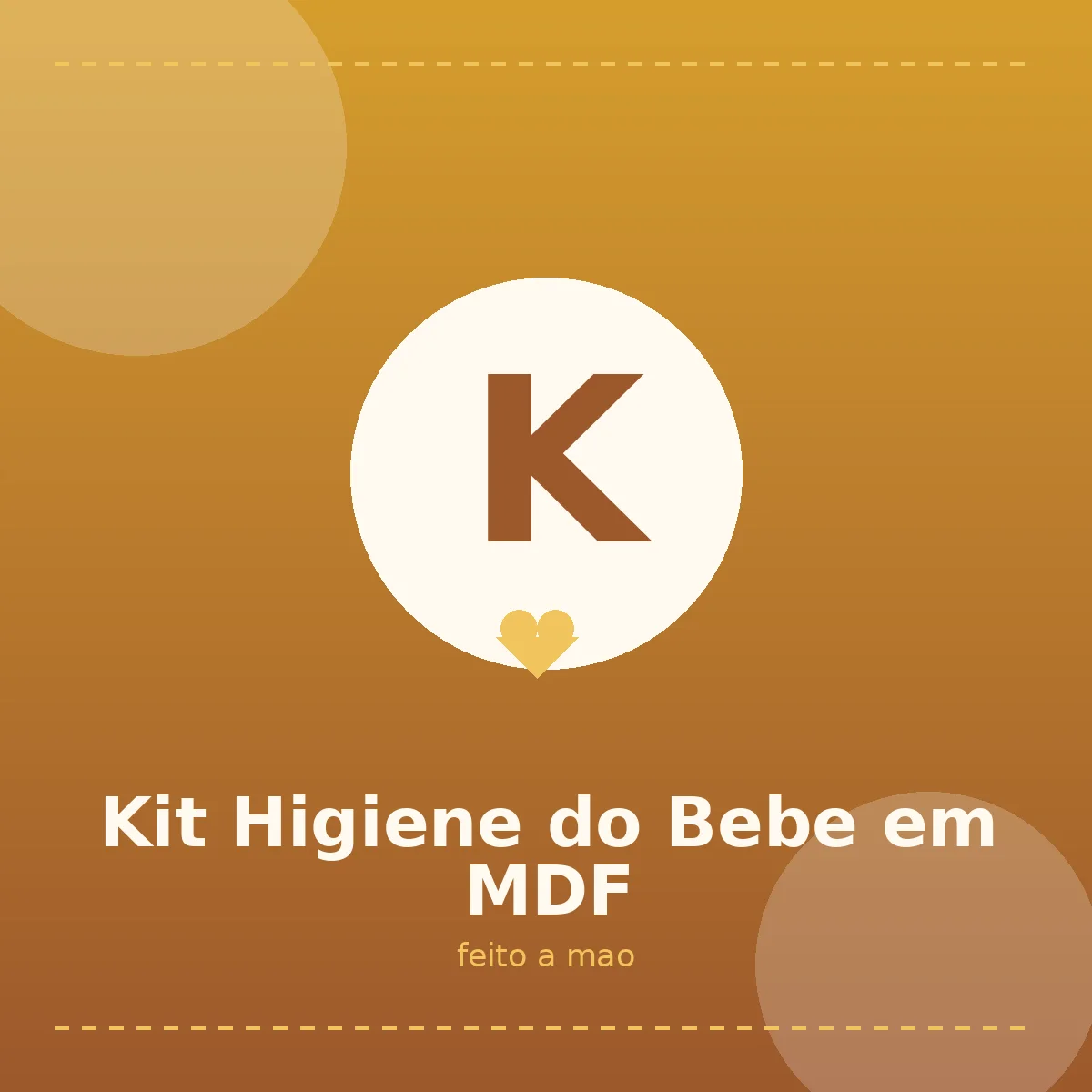 Kit Higiene do Bebe em MDF