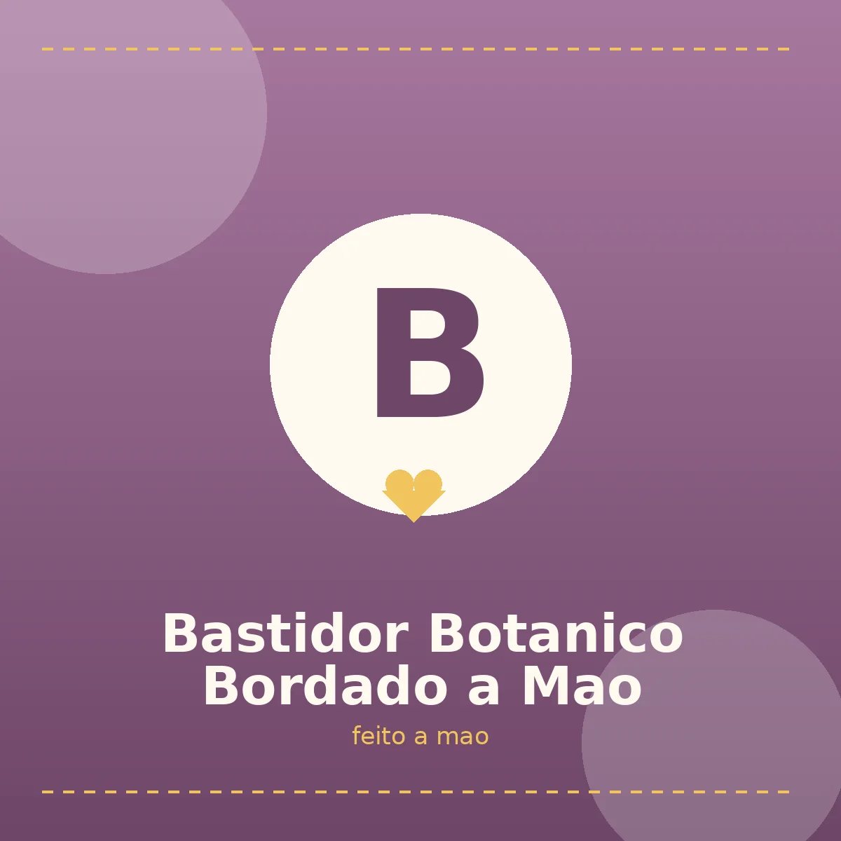 Bastidor Botanico Bordado a Mao
