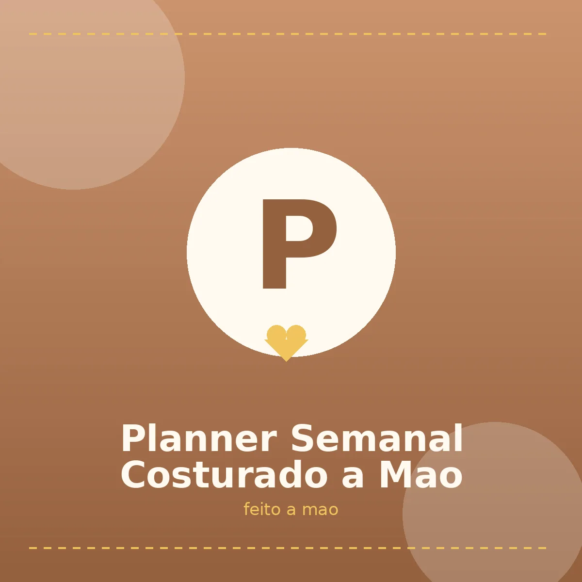 Planner Semanal Costurado a Mao